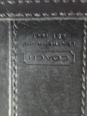 Coach Black Embossed Leather Wallet